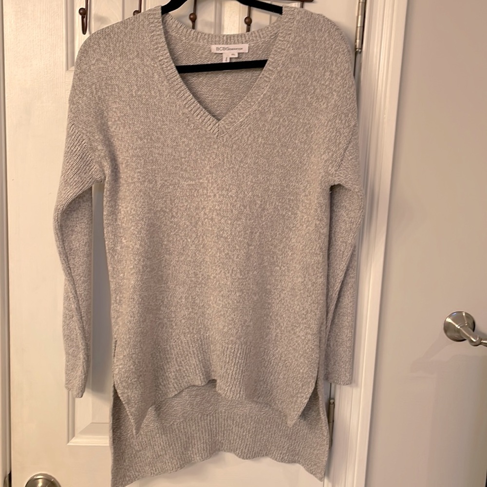 Bcbgeneration Light Gray Asymmetrical Sweater - image 2
